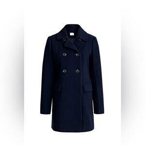 J.CREW FACTORY Wool Blend NAVY WINTER Top Coat Doble Breast
Pocket SIZE 12